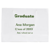 Afstuderen naam schoolnaam klasse van 20XX eenvoud Groot Cadeauzakje (Achterkant)