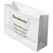 Afstuderen naam schoolnaam klasse van 20XX eenvoud Groot Cadeauzakje (Voorkant Gekanteld)
