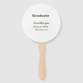 Afstuderen naam schoolnaam klasse van 20XX eenvoud Handwaaier (Voorkant)