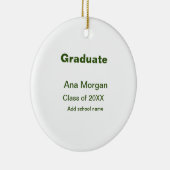 Afstuderen naam schoolnaam klasse van 20XX eenvoud Keramisch Ornament (Rechts)
