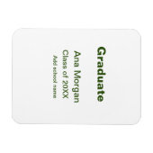 Afstuderen naam schoolnaam klasse van 20XX eenvoud Magneet (Horizontaal)