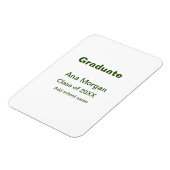 Afstuderen naam schoolnaam klasse van 20XX eenvoud Magneet (Linkerzijde)