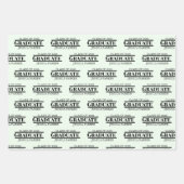 Afstuderen naam Script Geometrisch Inpakpapier Vel (Voorkant)