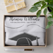 Afstuderen Naam toevoegen, Jaar, School Tissuepapier (Geschenk)