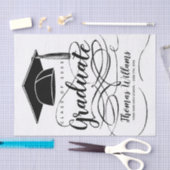 Afstuderen Naam toevoegen, Jaar, School Tissuepapier (Craft)