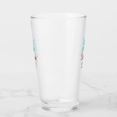 Afstuderen Naam toevoegen Monogram Groen Roze Eenv Glas (Links)