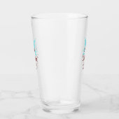 Afstuderen Naam toevoegen Monogram Groen Roze Eenv Glas (Rechts)