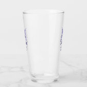 Afstuderen Naam toevoegen Monogram paarse Simple M Glas (Links)