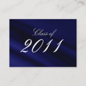 Afstuderen-naamkaart, blauwe zijderoute contactkaartje (Achterkant)