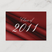 Afstuderen-naamkaart, rode zijderoute contactkaartje (Achterkant)