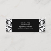 Afstuderen-naamtag - Kassy Damask Patroon invoegen Contactkaartje (Achterkant)