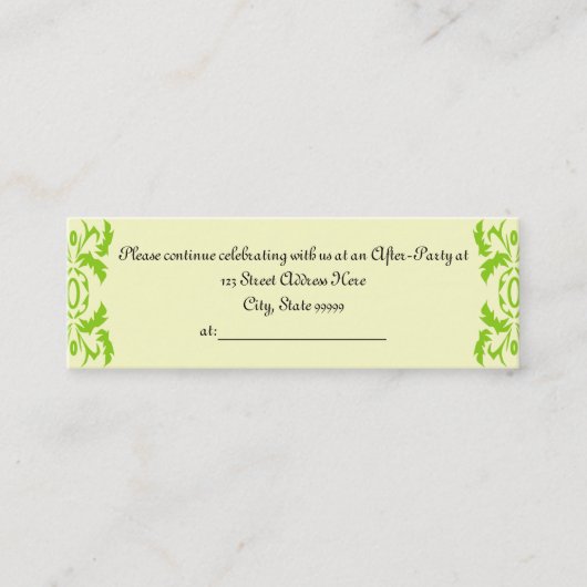 Afstuderen nadat de Partij Profielkaarten uitnodig Mini Visitekaartje (Voorkant)