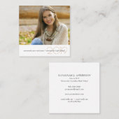 Afstuderen Name Cards Easy-Edit Photo Square Contactkaartje (Voorkant / Achterkant)