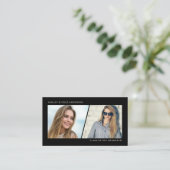 Afstuderen Name Cards Slanted 2-Photo Networking Contactkaartje (Staand voorkant)