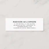 Afstuderen Name Kaart Modern Minimalist Script Contactkaartje (Achterkant)
