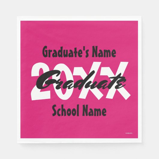 Afstuderen Napkins - HAMbyWG Servet (Voorkant)