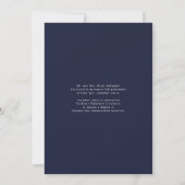 Afstuderen Navy Blue 4 Photo Collage Aankondiging (Achterkant)