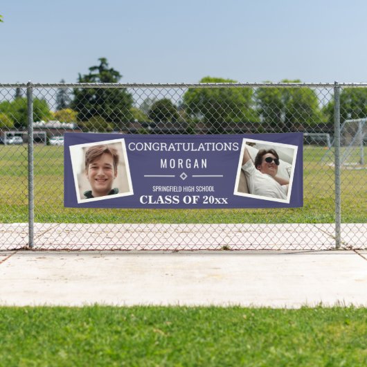 Afstuderen Navy Blue of Class Reunion 2 Foto Spandoek (Insitu)