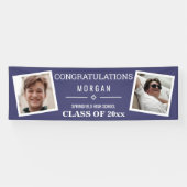 Afstuderen Navy Blue of Class Reunion 2 Foto Spandoek (Horizontaal)