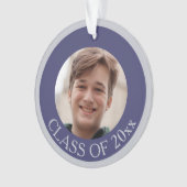 Afstuderen Navy Blue Senior Afbeelding Keepomwille Ornament (voorkant)