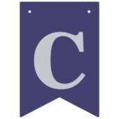 Afstuderen Navy Blue Silver Class of Custom Year Vlaggetjes (Tweede vlag)