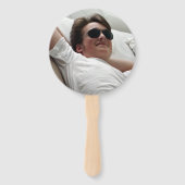 Afstuderen Navy Blue Silver Foto gefeliciteerd Handwaaier (Achterkant)