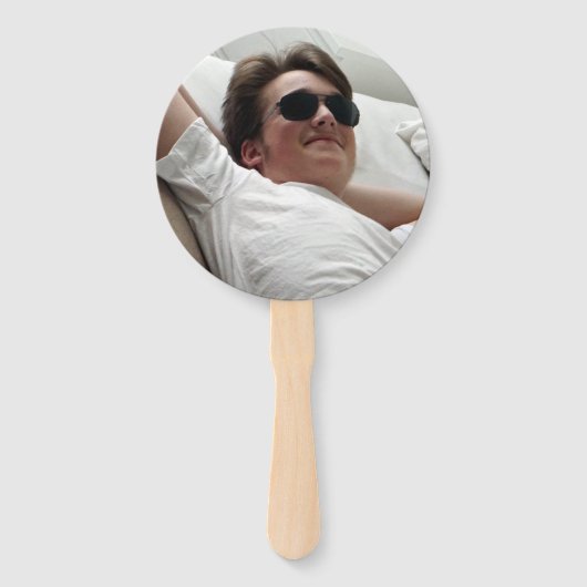 Afstuderen Navy Blue Silver Foto gefeliciteerd Handwaaier (Achterkant)