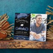 Afstuderen "Navy & Gold Agate Geode Congrats" Fotoplaat (Zijkant)