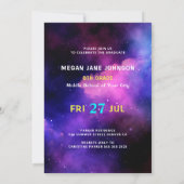 Afstuderen neon glow afstudeerder foto kaart (Achterkant)