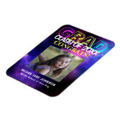 Afstuderen neon glow afstudeerder foto magneet (Linkerzijde)