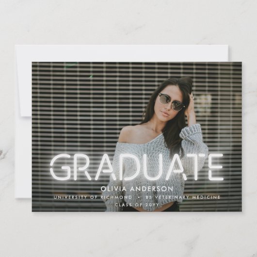 Afstuderen neon hedendaagse foto (Voorkant)