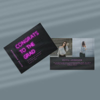Afstuderen neon roze, felmodern samenvattende foto