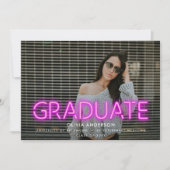 Afstuderen neon roze hedendaagse foto (Voorkant)
