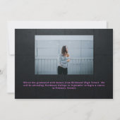 Afstuderen neon roze hedendaagse foto (Achterkant)