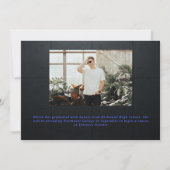 Afstuderen neonblauw hedendaagse foto (Achterkant)