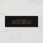 Afstuderen Networking Gold en Black Mini Visitekaartje (Achterkant)