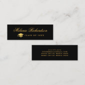 Afstuderen Networking Gold en Black Mini Visitekaartje (Voorkant / Achterkant)