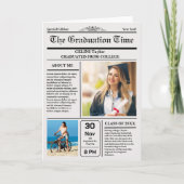 Afstuderen Nieuws Keepsake Invitation - Printable (Voorkant)