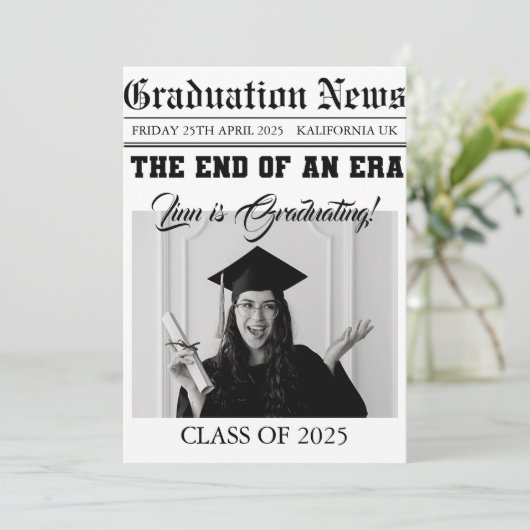 Afstuderen Nieuwsbrief Feestdagenkaart (Staand voorkant)