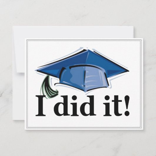 Afstuderen nodigde ik uit. 4,2 x 5,5 kaart (Voorkant)