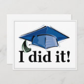 Afstuderen nodigde ik uit. 4,2 x 5,5 kaart (Voorkant / Achterkant)