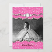 Afstuderen nodigt aankondiging Leopard Makeup Pink (Voorkant)