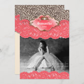 Afstuderen nodigt bekendmaking van het Kroonkoraal Kaart (Voorkant / Achterkant)