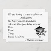 Afstuderen nodigt uit kaart (Voorkant / Achterkant)