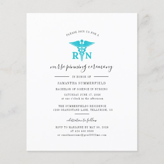 Afstuderen Nurse Pinning Ceremony 2025 Uitnodiging (Voorkant)