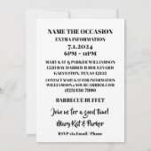 Afstuderen of EEN UITNODIGING VOOR EEN PARTIJ (Achterkant)