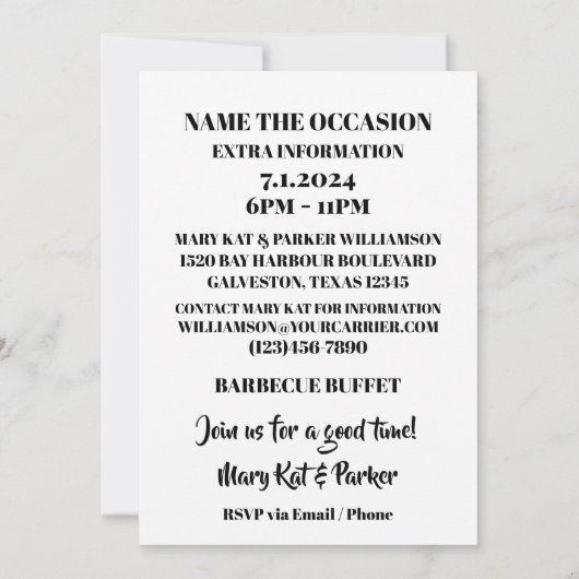 Afstuderen of EEN UITNODIGING VOOR EEN PARTIJ (Achterkant)