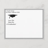 Afstuderen of feest behalve de datum aankondigingskaart (Achterkant)