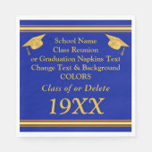 Afstuderen of klasse reünie servetten, tekst, kleu servet (Voorkant)