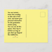 Afstuderen of partijuitnodiging uitnodiging briefkaart (Achterkant)